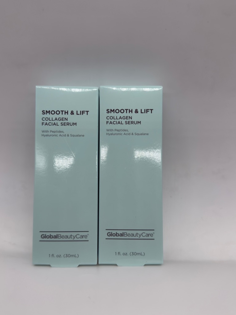 ( 2 Pack) GlobalBeautyCare Smooth & Lift Collagen Facial Serum - Light Aqua